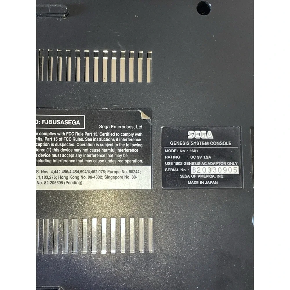 Sega Genesis 16-Bit High Definition Graphics Console & Game Parts Only Untested